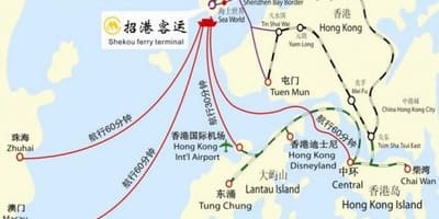 מפה של shekou מסוף המעבורת